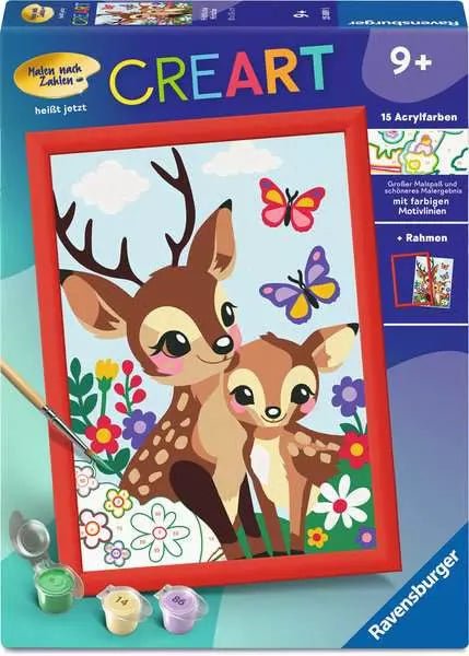Ravensburger CreArt Fröhliche Hirsche Malen nach Zahlen ab 9 Jahren
