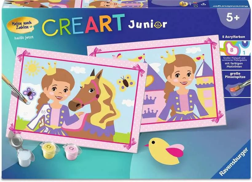 CreArt Malen nach Zahlen Prinzessin Motiv Kinder ab 5 Jahren
