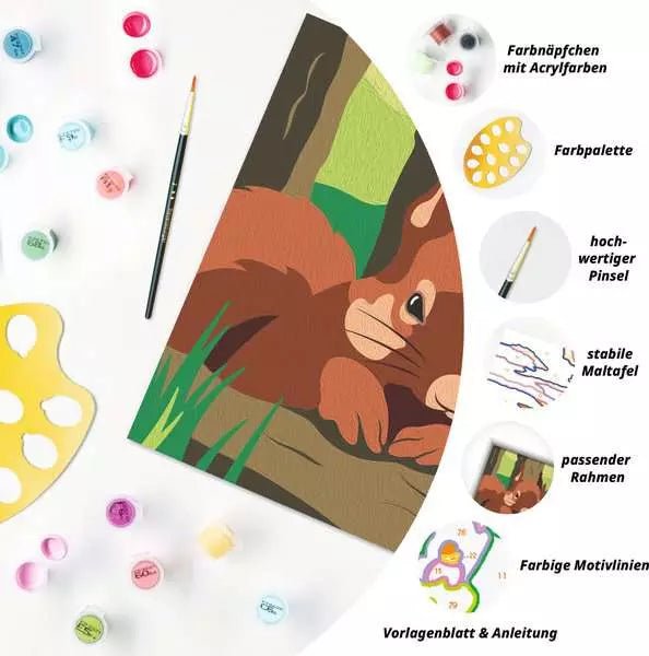 Kinder Malset Kuschelnde Eichhörnchen CreArt Ravensburger
