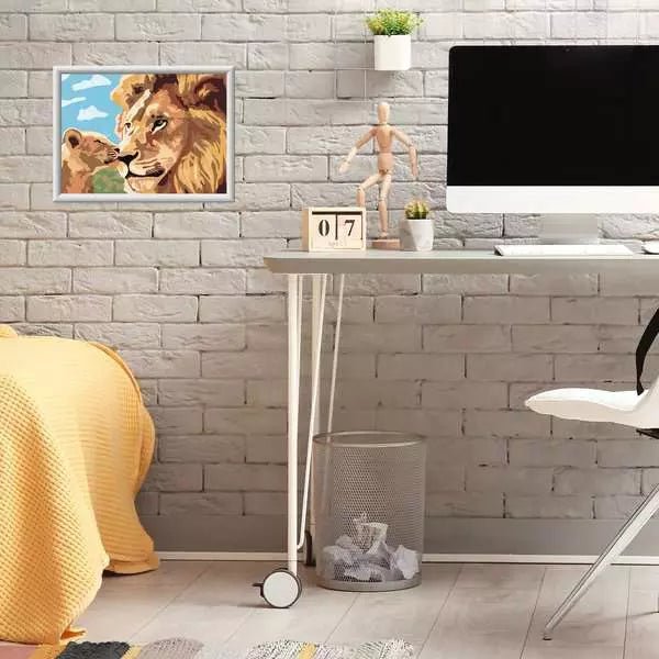 CreArt Malset Löwe mit Baby 14 Acrylfarben ab 9 Jahren
