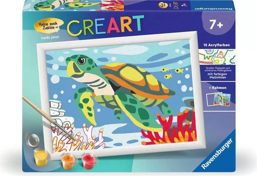 Ravensburger CreArt Meeresschildkröte Malen nach Zahlen ab 7 Jahren
