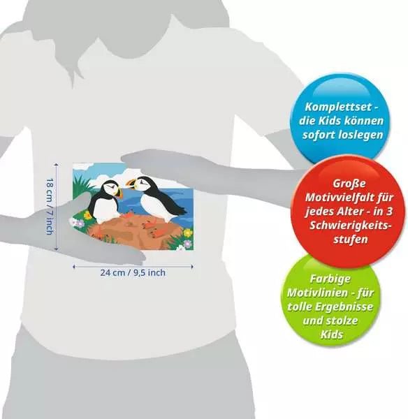 Malen nach Zahlen Papageientaucher Motiv ab 9 Ravensburger

