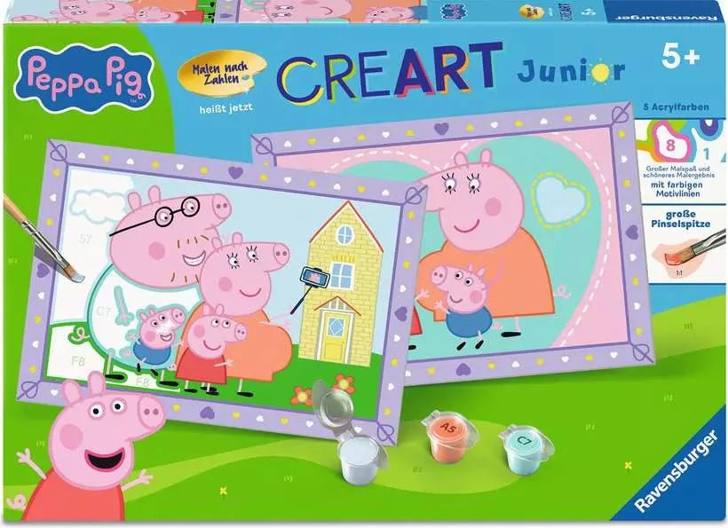 Ravensburger CreArt Peppa's Familie Malen nach Zahlen ab 5 Jahren
