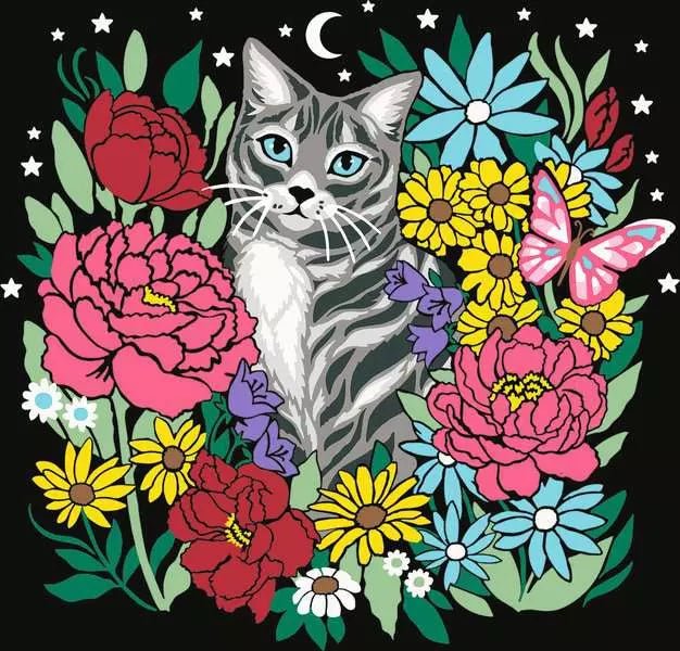 Malen nach Zahlen CreArt Pixie Cold Katze Acrylfarben
