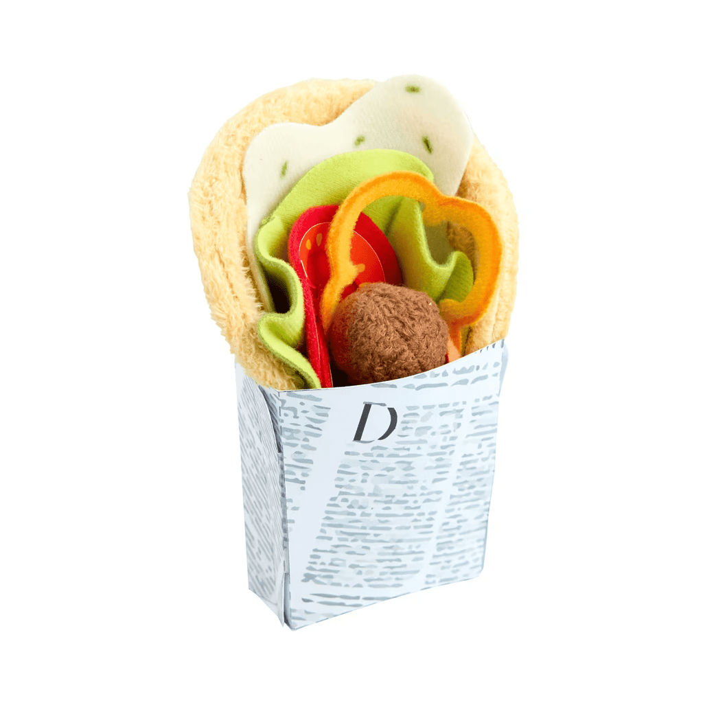 Spielzeuglebensmittel aus dem Haba Set Kochbox Falafel im Brot