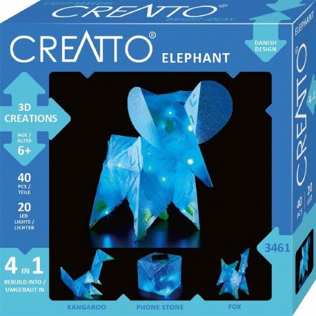 Creatto - Leuchtender 3D - Elefant - Kosmos