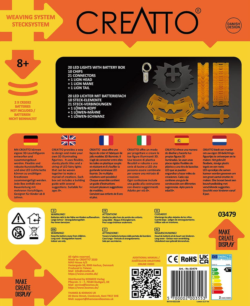 Creatto - Leuchtender 3D Löwe - Kosmos