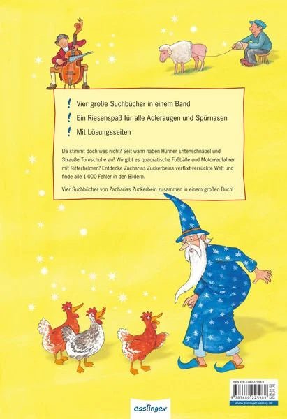 Großes Suchbuch mit Lösungsseiten – Suchbilder von Zacharias Zuckerbein