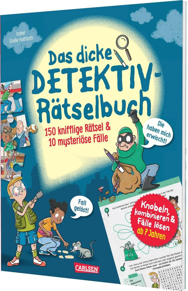 Das dicke Detektiv Rätselbuch ab 7 mit 150 Rätseln und Fällen
