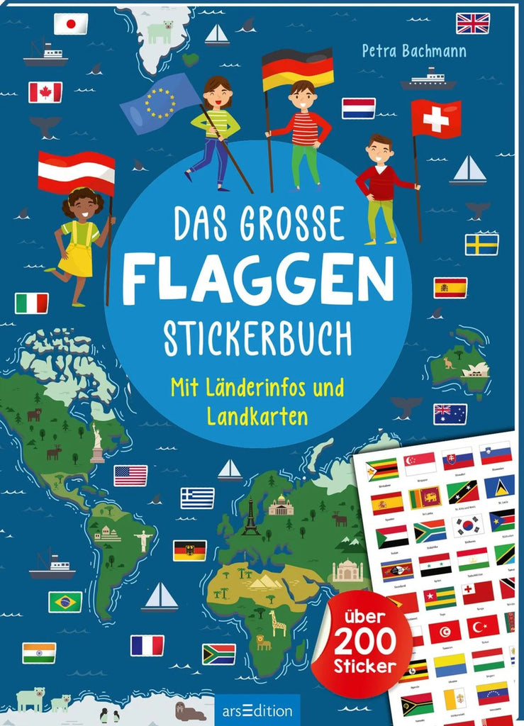 Flaggen-Stickerspaß für Kinder ab 8 Jahren – über 200 Flaggen zum Bekleben