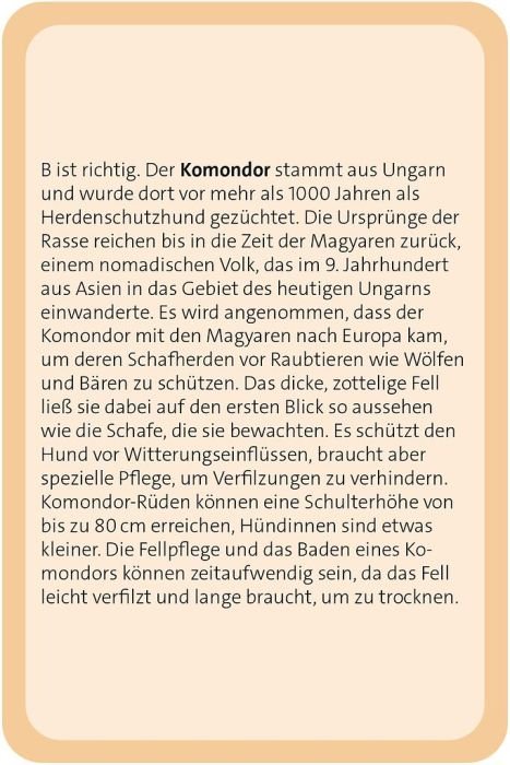 Hunde Kartenspiel Wissen und Fakten ab 14 Jahre