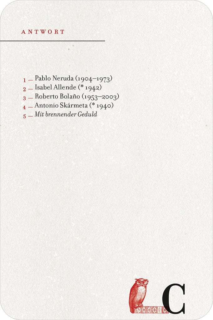 Das große Literatur - Quiz von A bis Z Quizspiele Moses RATZEKATZ SPIELZEUGLAND