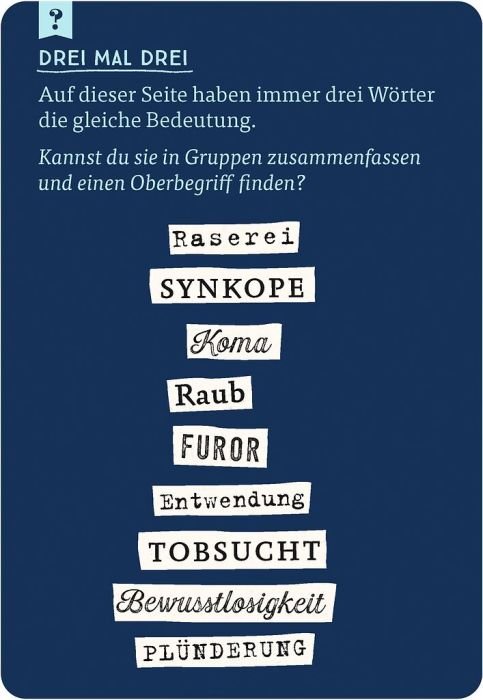 Synonyme Spiel Geschenkidee für Sprachfreunde ab 14 Jahren