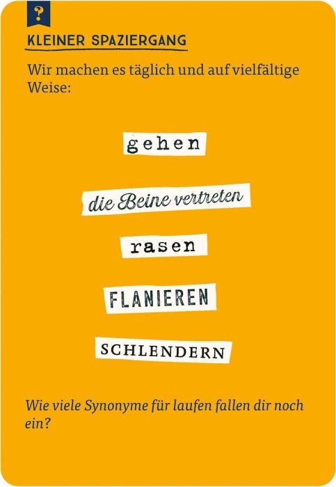 Kartenset Synonyme Spiel Wortschatz erweitern für Sprachliebhaber