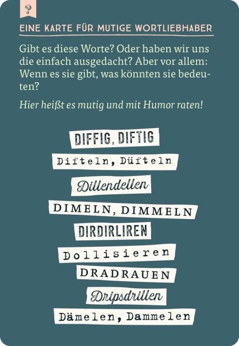 Das große Quiz der vergessenen Wörter – Kartenset für Sprachliebhaber