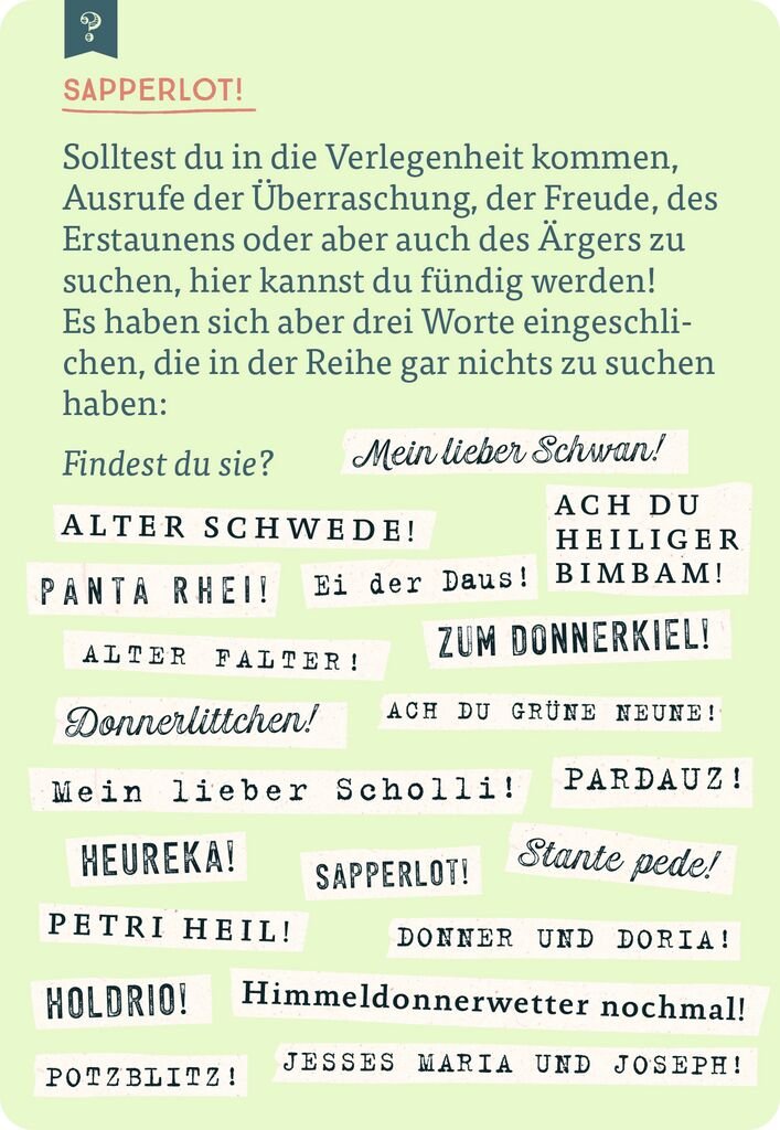 Das große Quiz der vergessenen Wörter – Kartenset für Sprachliebhaber
