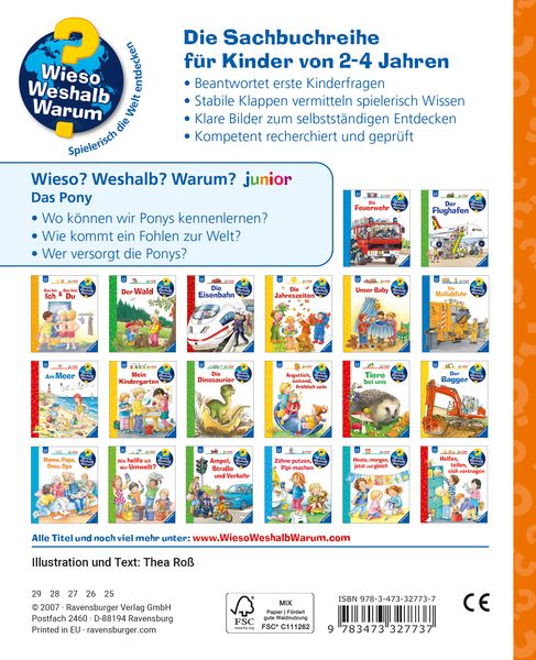 Das Pony / Wieso? Weshalb? Warum? Junior Bd. 20 - Ravensburger