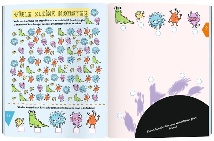 Kinder Rätselbuch Monster Mitmachbuch mit Suchbildern