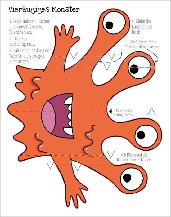 Pop‑Up‑Buch Monster Bastelbuch Kinder ab 6 Jahren