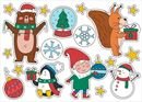 Deko Weihnachten - nachtleuchtende Fenstersticker Set - 38 Stück - Moses