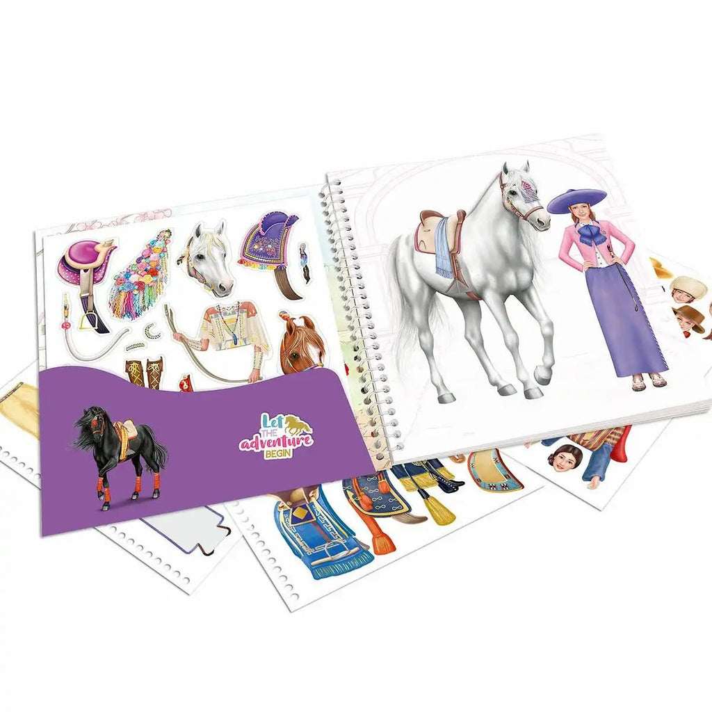 Dress Me Up Around The World Stickerbuch 11 Stickerbögen Pferde