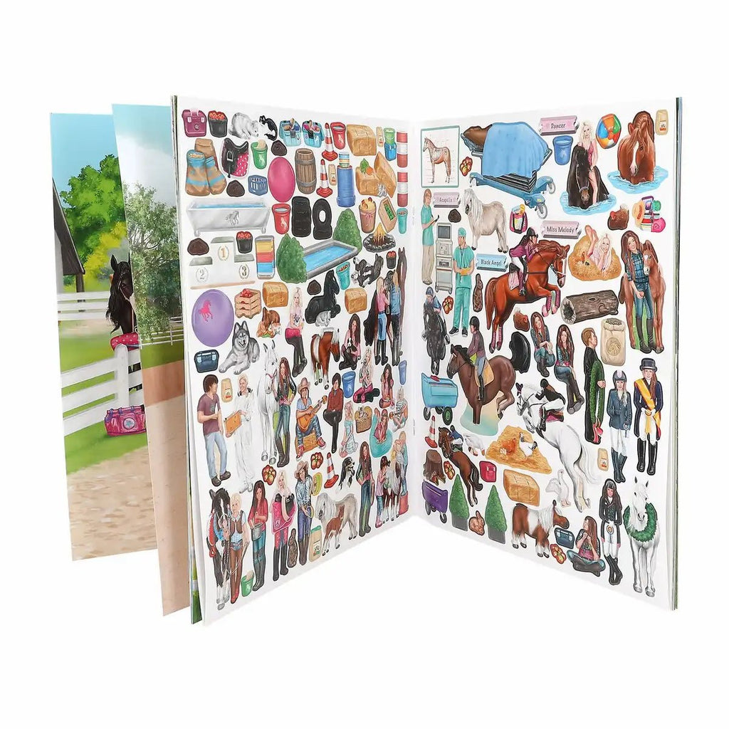 Kinder Bastelbuch Stickerworld Miss Melody Pferde Szene kreativ