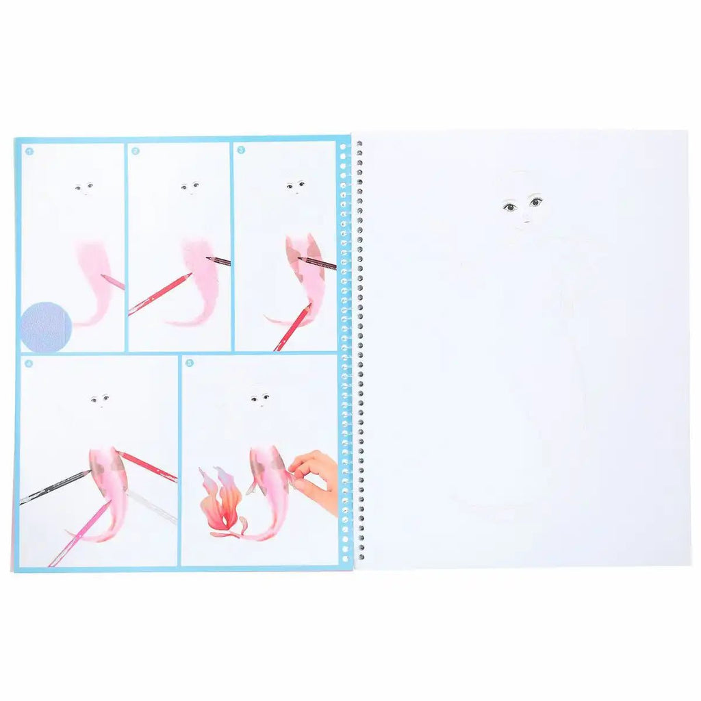 Malbuch mit Schablone TOPModel Fantasy Kinder ab 6 Jahren