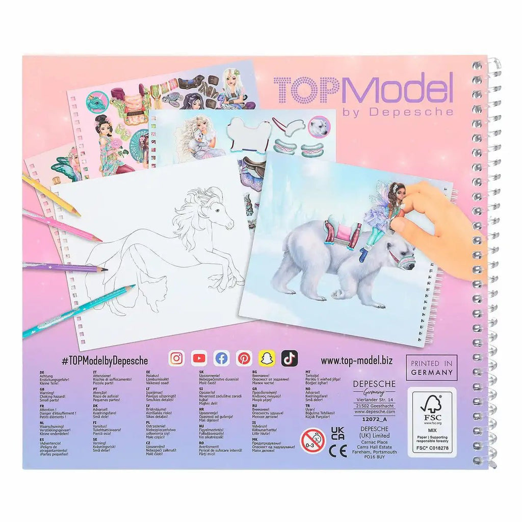 Iceworld Kreativbuch Malen & Sticker für fantasievolle Kinder