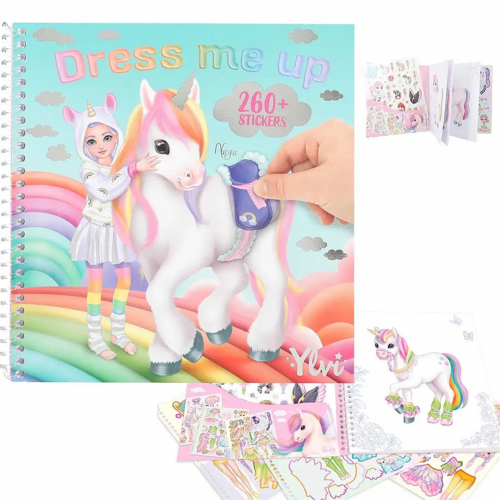 Ylvi Dress Me Up Stickerbuch Einhörner & Mode ab 5 Jahren