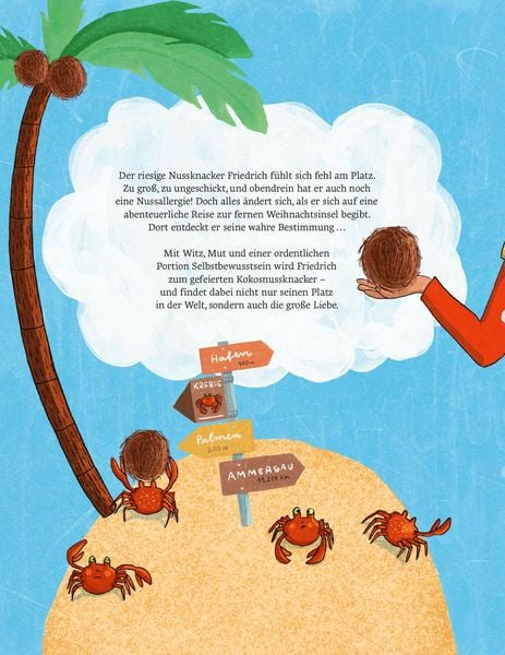 Kinderbuch Weihnachten mit Nussknacker und Kokosnüssen
