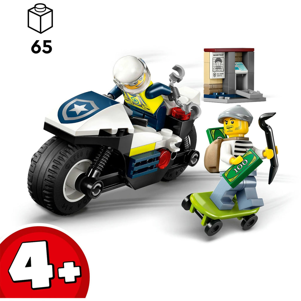 LEGO 60455 City Polizeimotorrad mit Ganove & Geldautomat