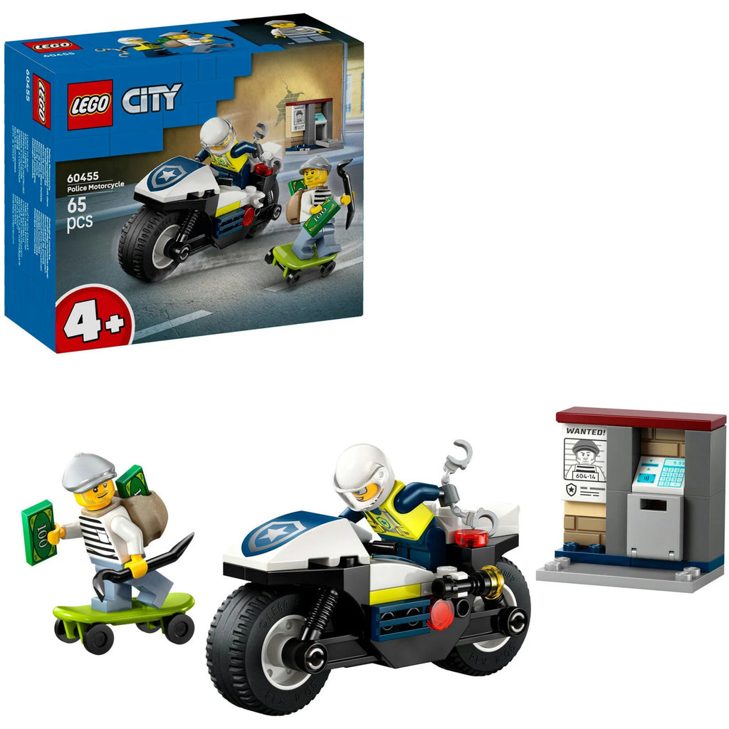 LEGO 60455 City Polizeimotorrad mit Ganove & Geldautomat