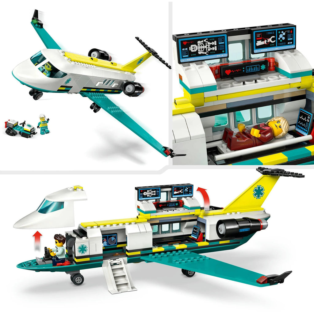 LEGO 60465 City Rettungsflugzeug mit Sanitätern & Schneemobil