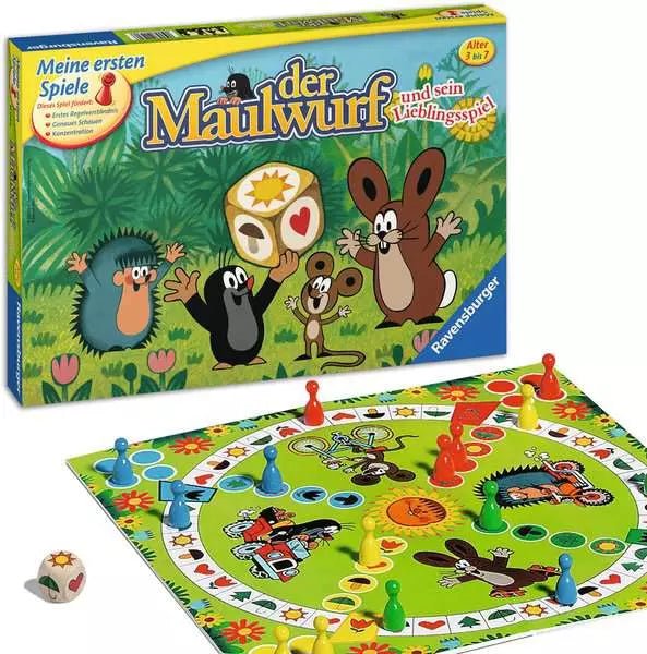 Kinderspiel ab 3 mit Maulwurf und Symbolwürfel