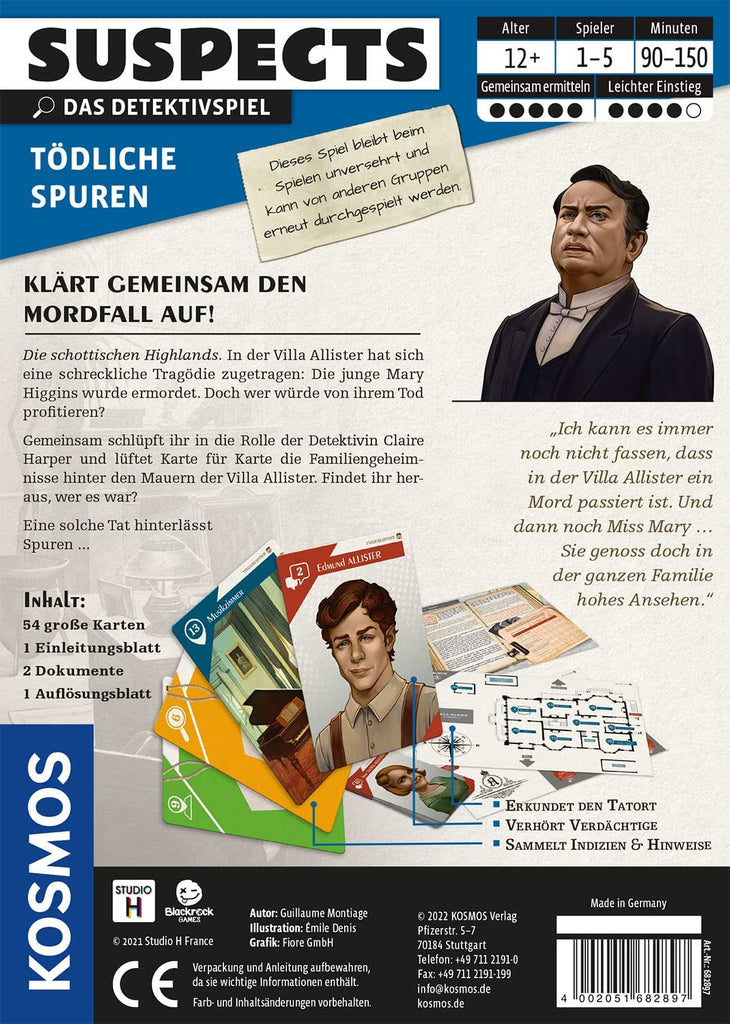 Detektivspiel - Suspect: Tödliche Spuren - Kosmos