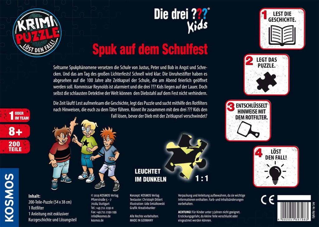 Detektivwesen - Die drei ???: Kids: Krimi Puzzle Spuk - Kosmos