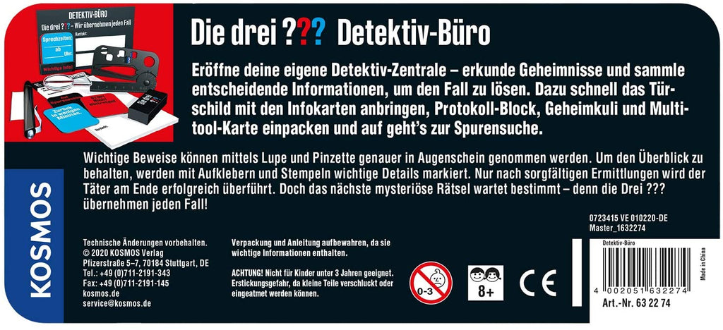 Die drei ???: Detektivbüro XL Dose - Kosmos