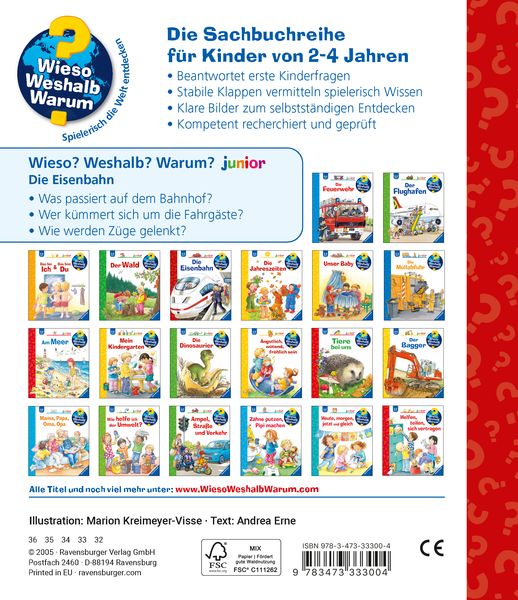 Die Eisenbahn / Wieso? Weshalb? Warum? Junior Bd. 9 - Ravensburger