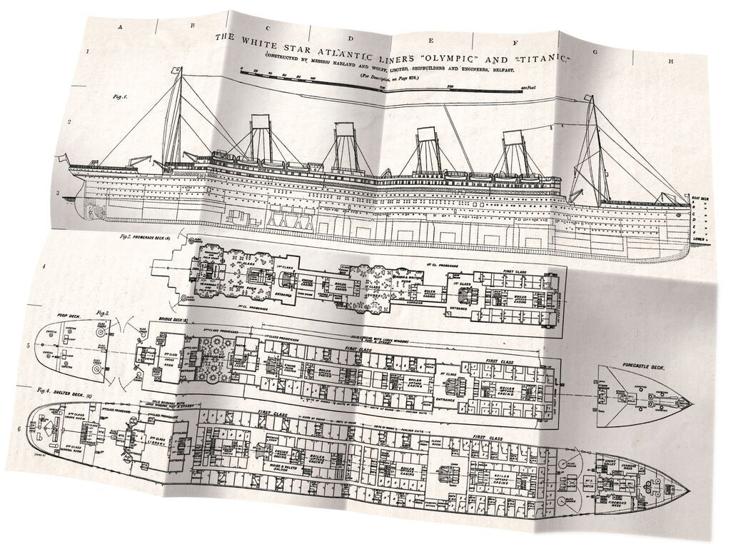 Kartenrätsel-Set ab 14 mit XL-Plänen von New York & Titanic zum Knobeln