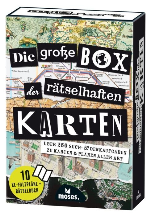 Rätselkarten-Box ab 14 mit 10 Faltkarten & 250 Aufgaben rund um die Welt
