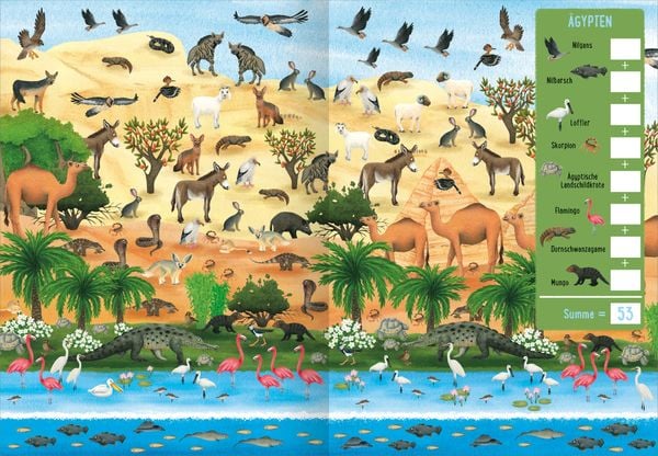 Tierzählerei Wimmelbuch – Tiere zählen und entdecken weltweit
