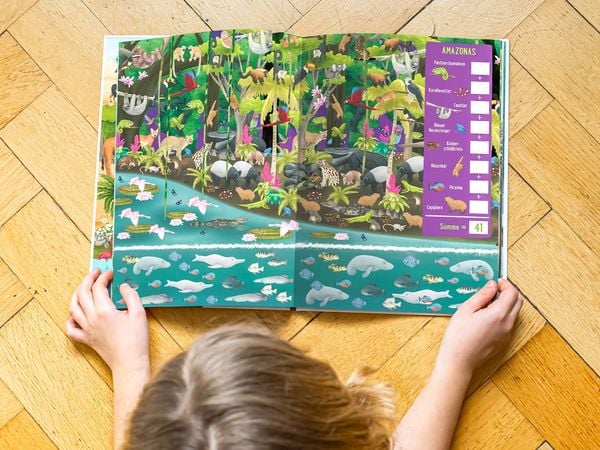 Die große Tierzählerei – Wimmelbuch zum Suchen und Zählen ab 6 Jahren
