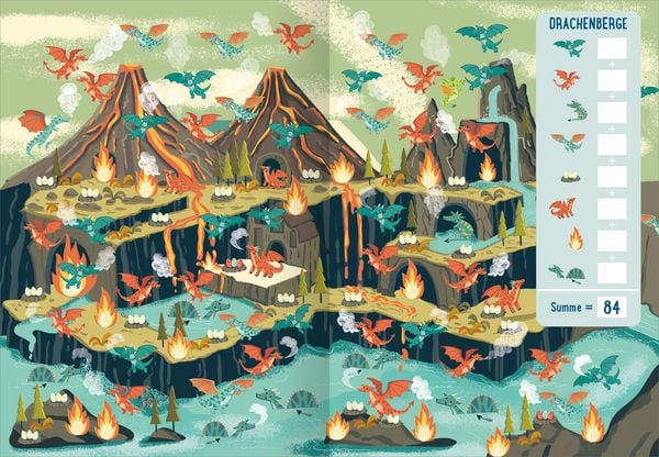 Wimmel-Zähl-Buch Zauberwesen mit magischen Illustrationen
