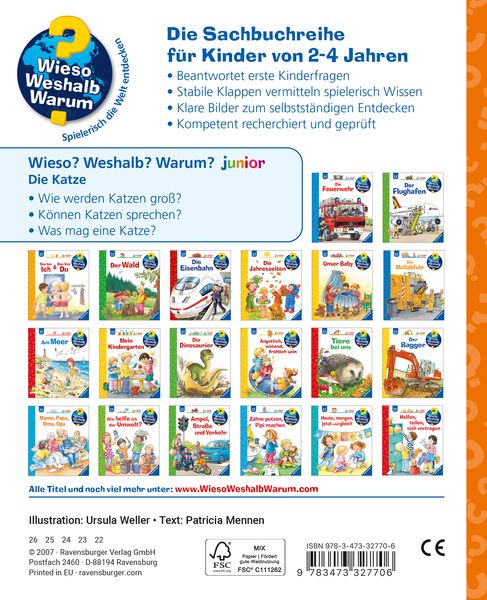 Die Katze / Wieso? Weshalb? Warum? Junior Bd. 21 - Ravensburger