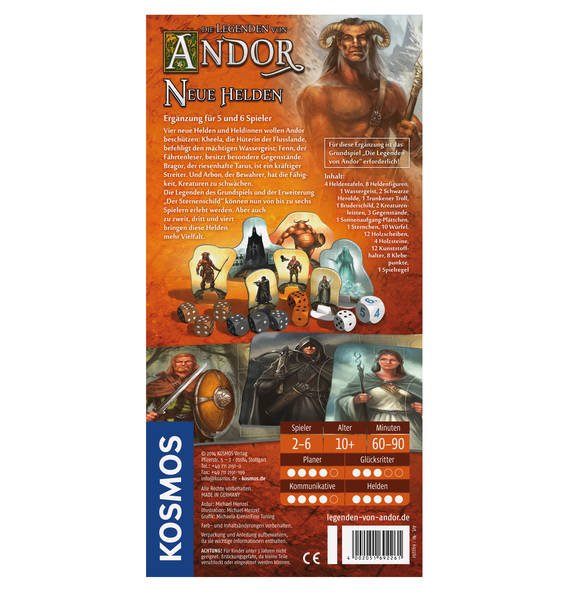 Die Legenden von Andor - Neue Helden - Ergänzung für 5 - 6 Spieler - Kosmos