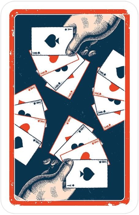 Skat-Kartenset und Anleitungskarten aus Magische Welt der Kartentricks für Jugendliche ab 14.
