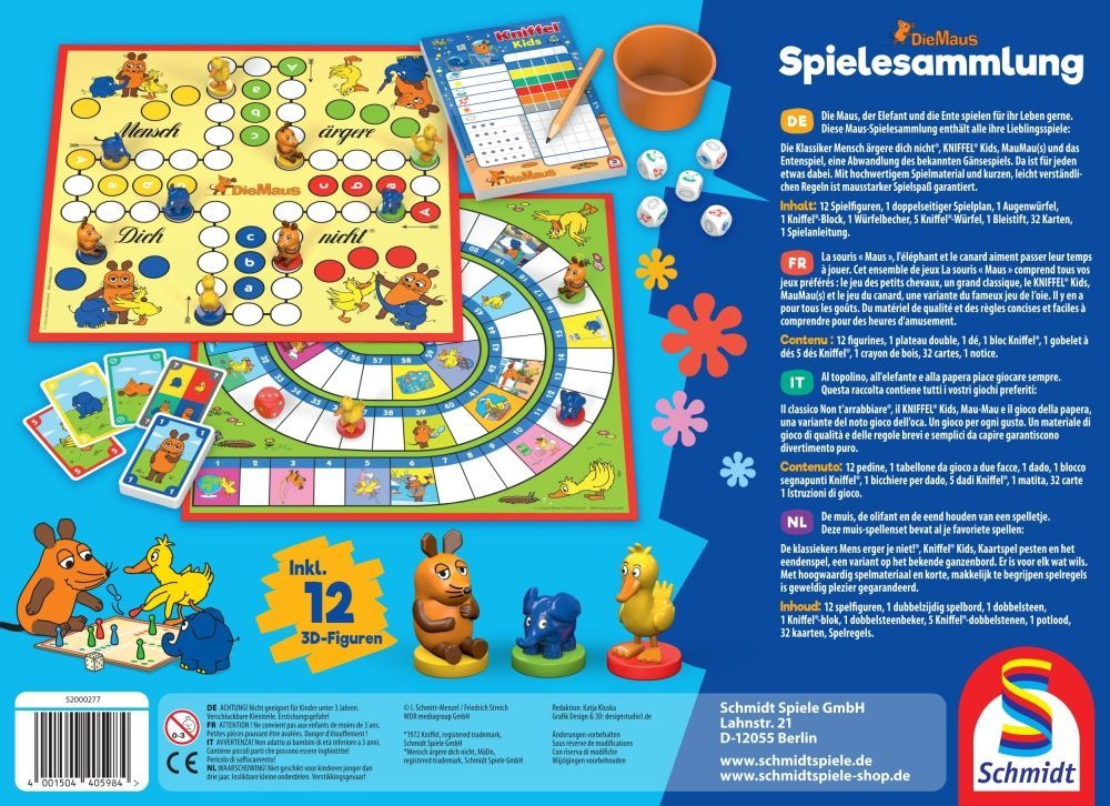 Die Maus Spielesammlung für Kinder ab 4 Jahren – Klassiker wie Kniffel & MauMau