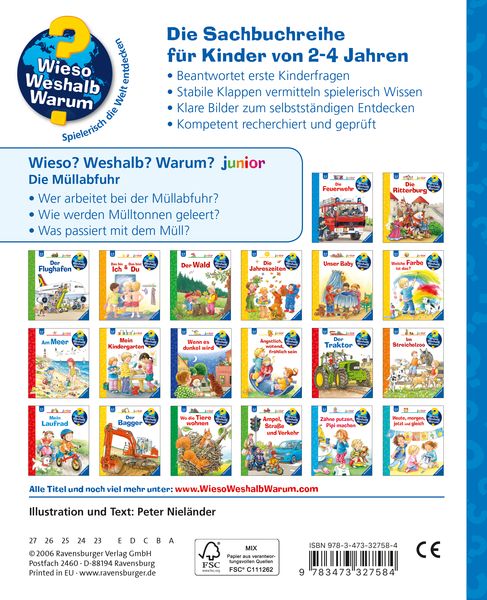 Die Müllabfuhr / Wieso? Weshalb? Warum? Junior Bd. 16 - Ravensburger