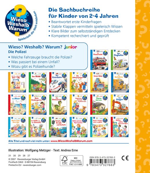 Die Polizei / Wieso? Weshalb? Warum? Junior Bd. 18 - Ravensburger