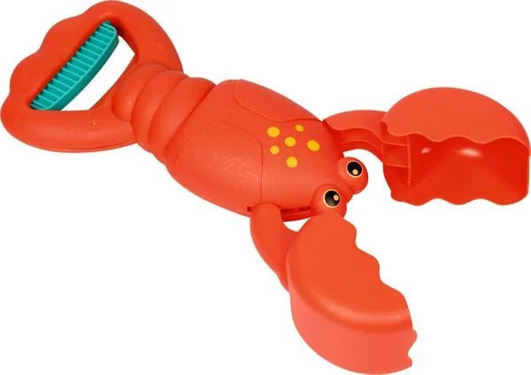 Sandgreifer Hummer für Kinder, roter Greifarm mit Hummerscheren für den Strand